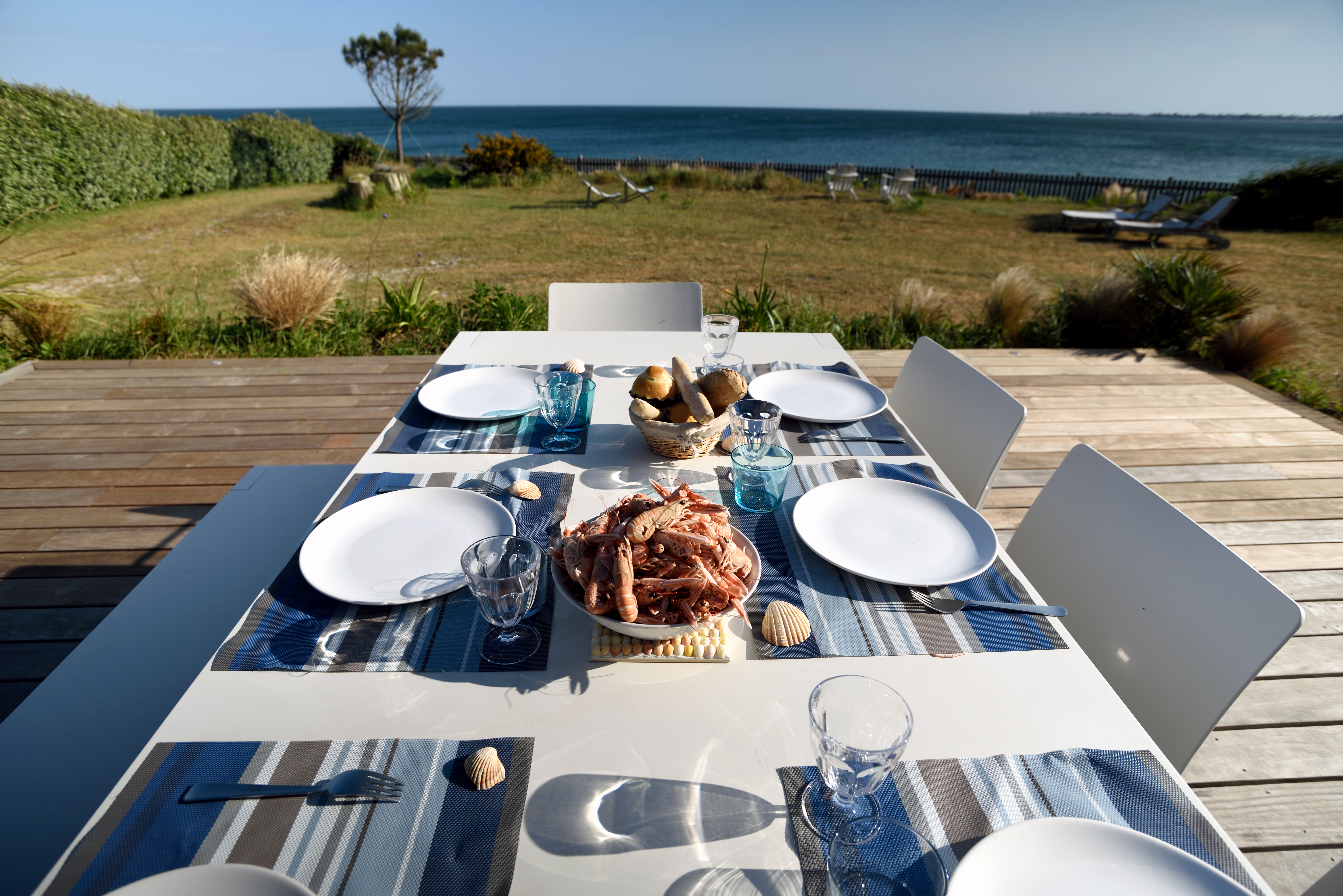 Plateau de fruits de mer sur la terrasse